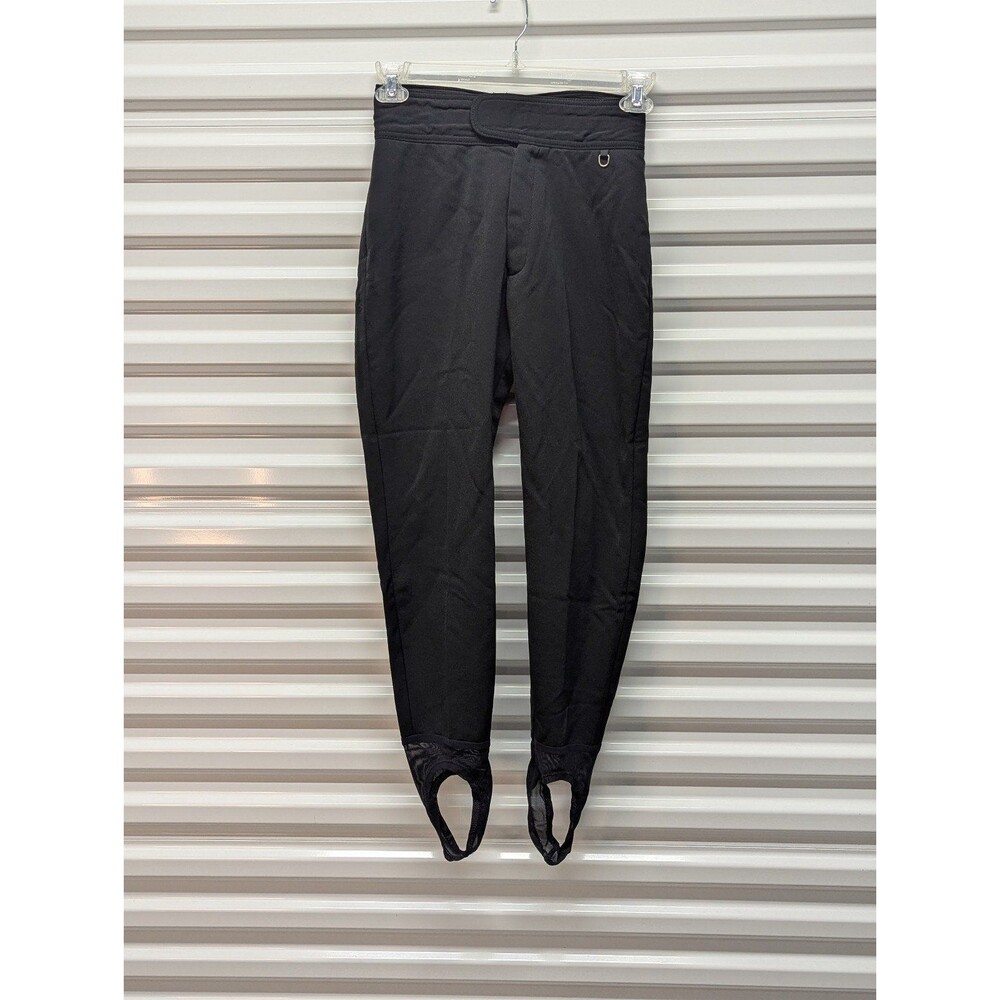 Schoeller of Switzerland Size 8 Black Ski Wool Stirrups Pants‎ USA Gorpcore